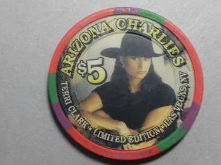 Casino Chip C - 121 $5.  00 Arizona Charlies - Las Vegas - Terri Clark - Black Hat