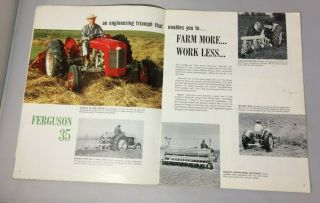 1958 Massey Ferguson 35 Tractor,  Complete Line Vintage Sales Brochure 3