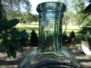 sarsaparilla bottle dr.  ray ' s yellow parilla compond aqua 8 7/8in 3