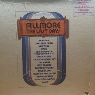 Fillmore The Last Days 1972 (vinyl Triple Box Set Lp)