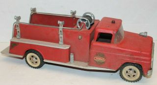 Vintage Tonka Pressed Steel Vintage No.  5 Pumper Fire Engine Truck Red Hose 60 
