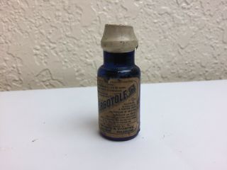 Sample Size Ergotole Obgyn Vintage Antique Cobalt Blue Medicine Bottle