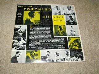 1957 BILLIE HOLIDAY Music For Torching Mono LP Verve BOMC 20 5260 N.  Mint/N. 2