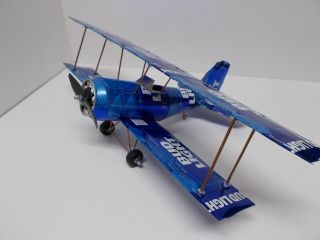 Beer Can Aluminum Handcrafted Airplane/bud Light (bi - Plane)