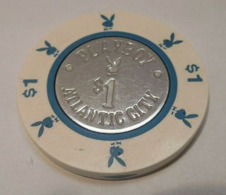 4 - Playboy Club - $1 Casino Chip - Atlantic City Jersey - House Mold Coin Inlay 4