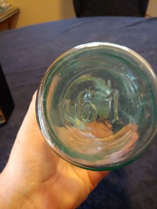 1 Quart Aqua GLOBE fruit Jar with Correct Lid & Closure 4