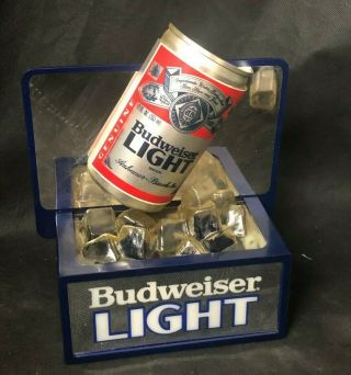 Vintage Budweiser Light Beer Bottle Electric Light 3d Collectible Sign