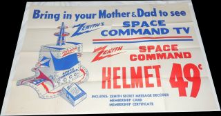 Zenith Space Command TV 1956 Large 42x28 Poster for the Space Command Helmet 2