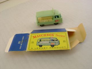 Matchbox Lesney 21 Commer Bottle Float Delivery Milk Truck Bpw W/original D Box
