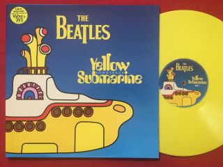 The Beatles Yellow Submarine Songtrack Lp (1999) Limited Yellow Vinyl Ex/nm