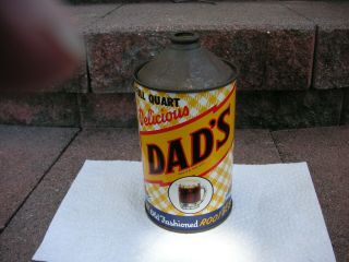 Dads Root Beer Quart Cone Top Soda Can