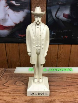Rare Jack Daniels 18 Inch Tall Wooden Statue / Figure - No Green Gold Lem