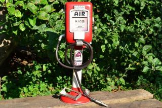 Handmade Tin Gilmore Gasoline Red Lion Model Bank - Gas Station - Air Compressor