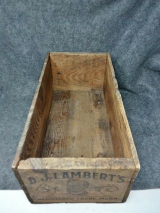 D.  J.  LAMBERT ' S Death To Lice Wooden Crate THE OK STOCK FOOD CO Chicago Illinois 5