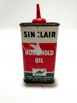 Vintage Sinclair Green Dinosaur Household Oil Can