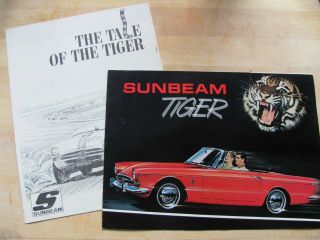 Sunbeam Tiger Sports Convertible Fold - Out Sales Brochure & The Tale Of The Tiger