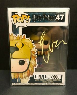 Harry Potter Luna Lovegood Funko Pop Signed By Evanna Lynch - Lion Hat Variant