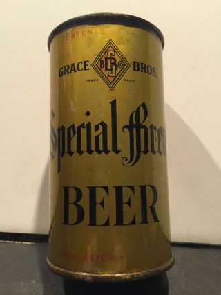 Special Brew Flat Top Beer Can.  Grace Bros.  Ltd Brwg Co.  Santa Rosa Ca.  Rare