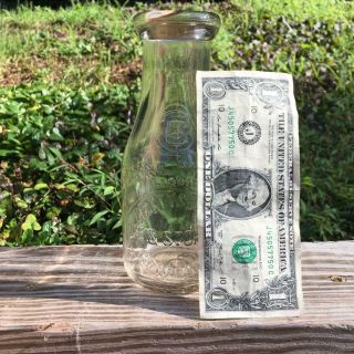 Vintage Pint Slug Plate MIlk Bottle Gettysburg Ice & Storage w Lid ADAMS CO PA 7