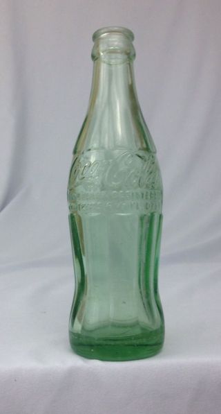 Coca - Cola Coke Glass Bottle Green Hobble Skirt Jeanerette Louisiana Embossed