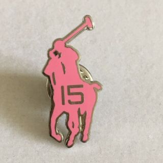 Polo Ralph Lauren Pink Pony Pin 15th Breast Cancer Tie Tack Enameled A135