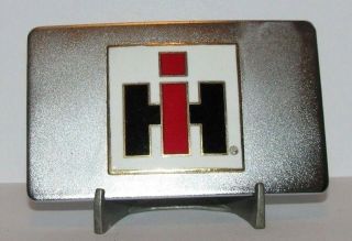 International Harvester Company Ih Logo Square 3 " Belt Buckle Metal