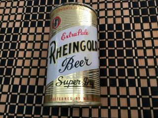 Rheingold Beer (123 - 4) Empty Flat Top Beer Can By United States,  Chicago,  Il