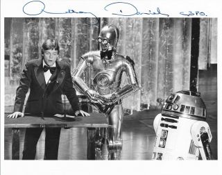 Anthony Daniels (star Wars/c - 3po) Hand - Signed 8”x10” At The Oscars W.  Co - Stars