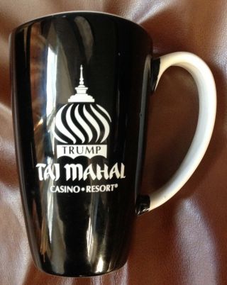 Donald Trump Taj Mahal Casino Resort Tall Coffee Mug Cup Glass Atlantic City Don