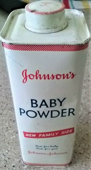 Vintage Johnson Baby Powder Tin Full Of Talc Powder