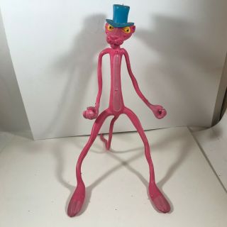 Vintage Pink Panther Bendable Bendy Wire Action Figure Rubber Toy 12”