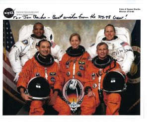 Space Shuttle Sts - 98 Atlantis Crew Signed.