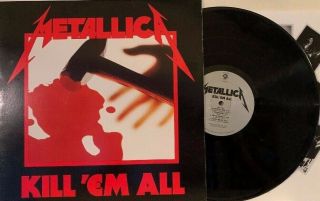 Metallica - Kill ´em All Lp Vinyl Warner Bros.  Records ‎343612 - 1 Re Ex W/ Inner