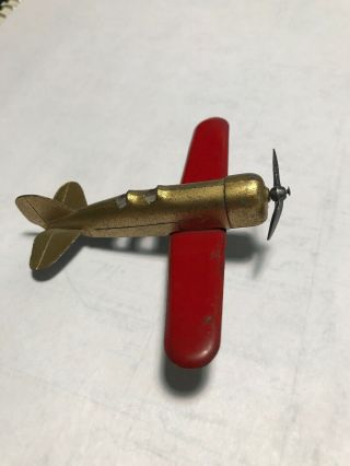 Rare Vintage Tootsietoy Plane,  3.  5 " Tin Wingspan - 1930 