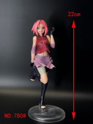 Anime Naruto 28 Generation Haruno Sakura Stationary Doll Pvc Figure No Box 21cm