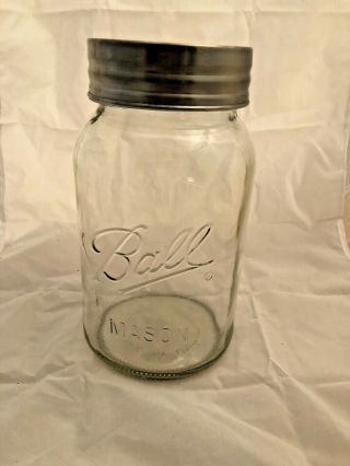 1 Gallon Large Mason Jar With Lid Big Clear Glass Container Canister Ball