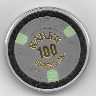 Obsolete 100 Ncv Casino Chip From Karl 