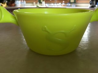 Shrek Cereal Bowl Plastic With Ears Lime Green Kellogg Company Dreamworks 2