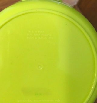 Shrek Cereal Bowl Plastic With Ears Lime Green Kellogg Company Dreamworks 5