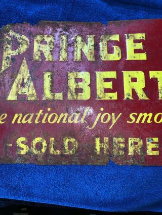 Prince Albert - National Joy Smoke vintage advertising sign 669 - circa 1960 ' s 3