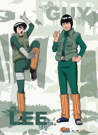 Naruto Shippuden: Rock Lee & Guy Wall Scroll By Ge Animation