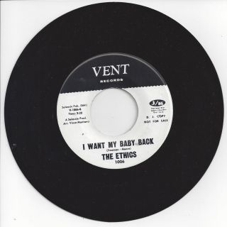 Northern /sweet Soul 45 - Ethics - I Want My Baby Back / Farewell - Vent 1006 D.  J.