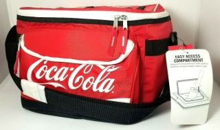 Coca Cola Soft Sided Insulated Bag/cooler With Strap