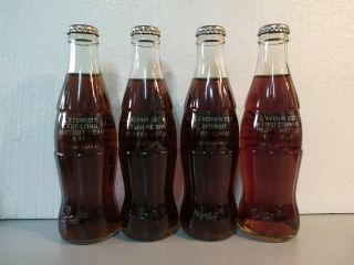 Coca Cola Bottle Last Edition 1999 Switzerland Set 8 French Bottles Rare