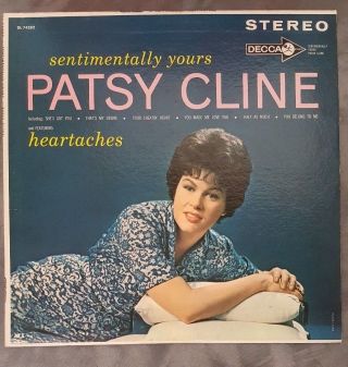 Sentimentally Yours Patsy Cline Vintage 60s Lp Record Album Decca Stereo Dl74282