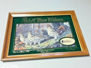 Pabst Blue Ribbon Beer Sign Wall Graphic Upland Game Birds Ruffled Grouse 1st 96