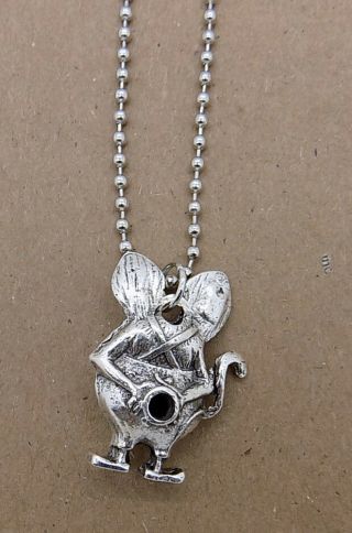 RAT FINK silver pewter charm necklace ED BIG DADDY ROTH figure pendant 2