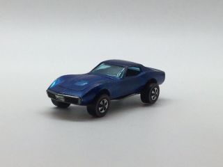Hot Wheels Redline Custom Corvette Blue Hong Kong 1967
