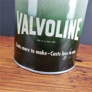 Vintage 1950 ' S NOS FULL VALVOLINE Motor Oil 1 Quart CAN sign 4