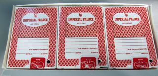 12 Decks Imperial Palace Hotel Casino All Red Playing Cards Las Vegas Poker Deck